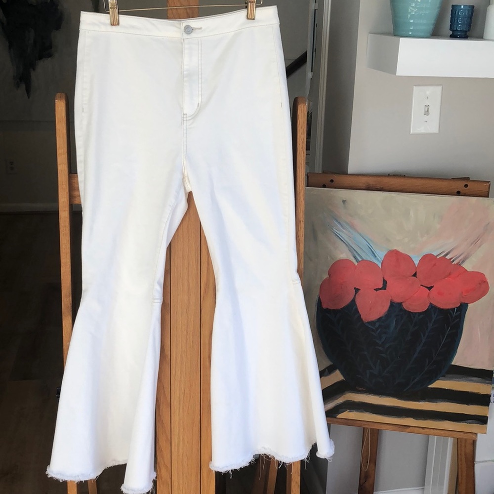 Free People High Waist Cropped Flare Pants